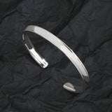 925 Silver Woman Opening Bangle Letter Ring Jewelry