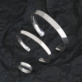 925 Silver Woman Opening Bangle Letter Ring Jewelry