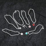925 Sterling Silver Round Bead Love Bracelet