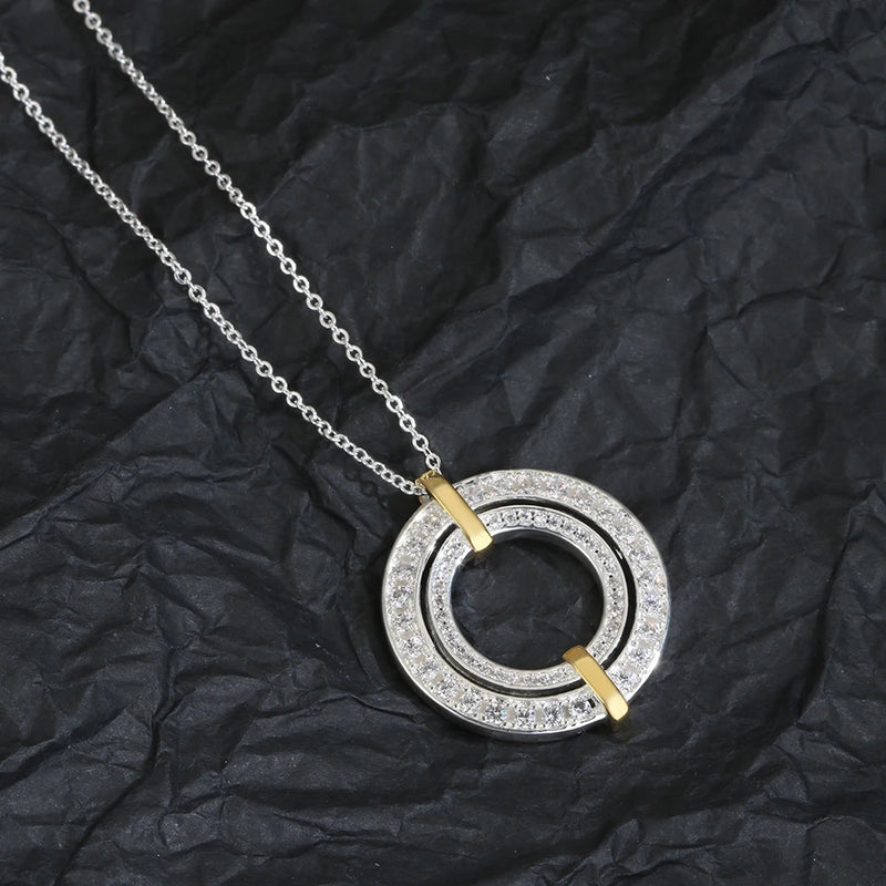 925 Sterling Silver Round Necklace Light Jewelry