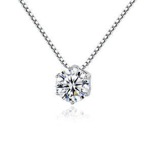 925 Silver zircon Necklaces For Women Gift