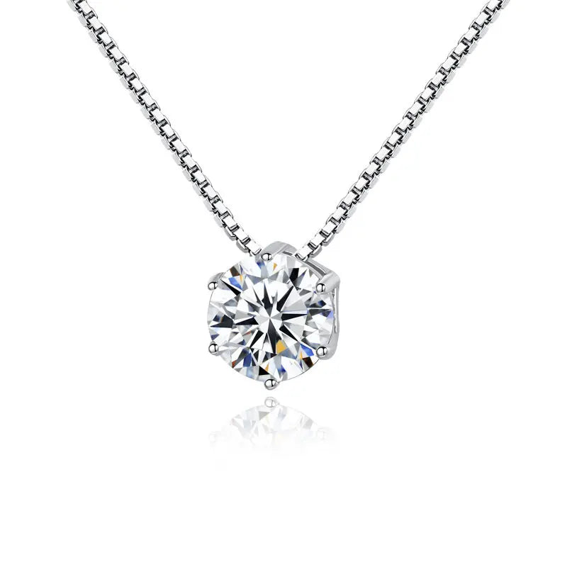 925 Silver zircon Necklaces For Women Gift