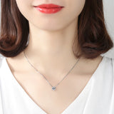 925 Silver zircon Necklaces For Women Gift
