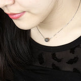 925 Silver Female Chain Necklace Moonlight Labradorite Pendant