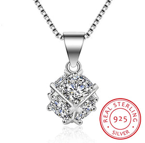 925 Sterling Silver Zirconia Pendant Necklace for Women