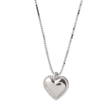925 Silver Love Necklace Heart Box Chain Female Niche Clavicle Jewelry