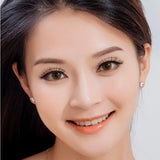 925 Sterling Silver Zircon Crystal Stud Earrings For Women