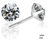 925 Sterling Silver Zircon Crystal Stud Earrings For Women