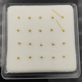 925 Sterling Silver 1.5mm Ball Nose Stud Indian Nose Pin Piercing 20pcs