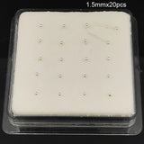 925 Sterling Silver 1.5mm Ball Nose Stud Indian Nose Pin Piercing 20pcs