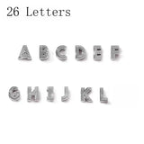 925 Sterling Silver Letters Clip Charm Bead for Bracelet Jewelry Making