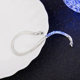 925 Silver 4MM Blade Chain Bracelet Necklace Set for Women