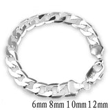 925 Sterling Silver Sideways Bracelet 8MM Men & Women Jewelry