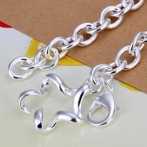 925 Silver Bracelet Star Wedding Party Christmas Gift Jewelry