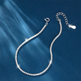 925 Silver Bracelets Sparkle Jewelry Boho Bangle Charms Vintage Minimalism