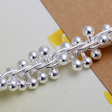925 Silver Bracelet Beads Chain Women Wedding Jewelry