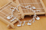 925 Silver Bracelet Shoe Bag Chain for Women Wedding Party Gift