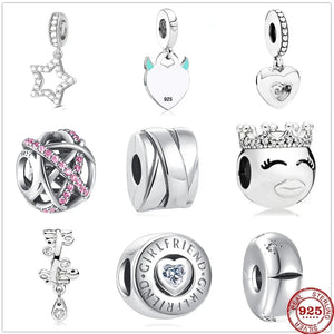925 Silver Carousel Prince Charm Bead for Bracelet DIY Jewelry