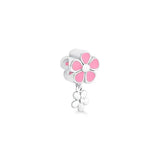 925 Silver Charms Bird Flower Bee Beads DIY Jewelry Girl Dangle