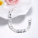 925 Silver Classic 10MM Chain Bracelet for Women