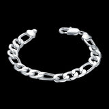925 Silver Classic 10MM Chain Bracelet for Women