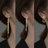 925 Silver Sparkle Drop Earrings French Boho Jewelry