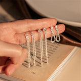 925 Silver Sparkle Drop Earrings French Boho Jewelry