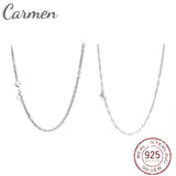 925 Silver Hearts Pendant Clear CZ Circle Necklace Women Pan Jewelry