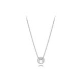 925 Silver Hearts Pendant CZ Necklace For Women