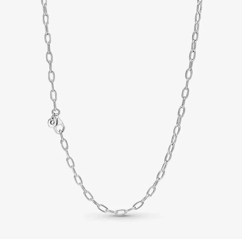 925 Silver Hearts Pendant Clear CZ Circle Necklace Women Pan Jewelry