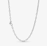925 Silver Hearts Pendant Clear CZ Circle Necklace Women Pan Jewelry