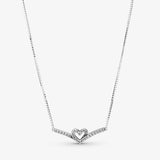 925 Silver Hearts Pendant Necklace For Women