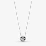925 Sterling Silver Hearts Pendant Circle Necklace For Women