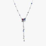 925 Sterling Silver Hearts Pendant Circle Necklace For Women