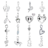 925 Silver Horse Charm Love Beads Pendant Amulet Accessory