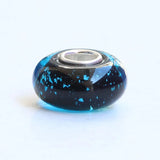 925 Silver Large Hole Mysterious Glass Ribbon Charm Beads