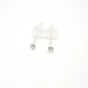 925 Silver Nose Ring Ear Stud CZ Gem Earrings