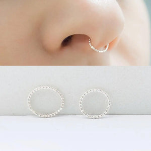925 Silver Nose Ring Twist Nose Piercing Body Jewelry 5pcs/pack
