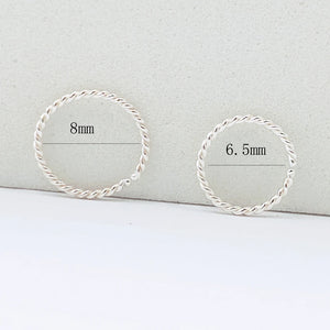 925 Silver Nose Ring Twist Nose Piercing Body Jewelry 5pcs/pack