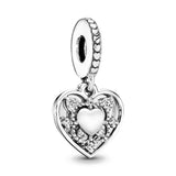 925 Silver Pav? Cocktail Glass Wine Dangle Charm for Women Jewelry