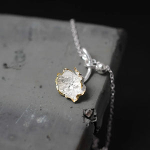 925 Sterling Silver Poppy Flower Necklace Vintage Style Lady Gift