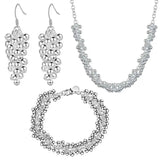 925 Silver Grape Beads Jewelry Set for Women