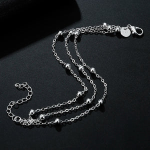 925 Silver Tassel Beads Bracelets Necklaces for Women