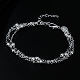 925 Silver Tassel Beads Bracelets Necklaces for Women