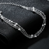 925 Silver Tassel Beads Bracelets Necklaces for Women