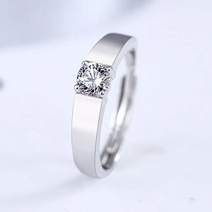 925 Silver Wedding Bands Ring Classic Female Male Engagement Ring