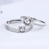 925 Silver Wedding Bands Ring Classic Female Male Engagement Ring