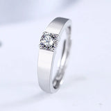 925 Silver Wedding Bands Ring Classic Female Male Engagement Ring