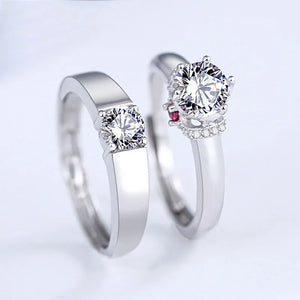 925 Silver Wedding Bands Ring Classic Female Male Engagement Ring