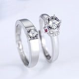 925 Silver Wedding Bands Ring Classic Female Male Engagement Ring
